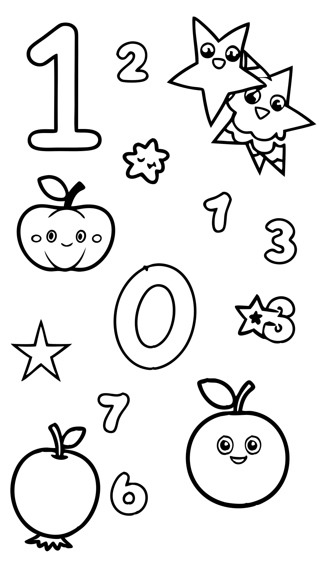 coloring pages for numbers 1-10